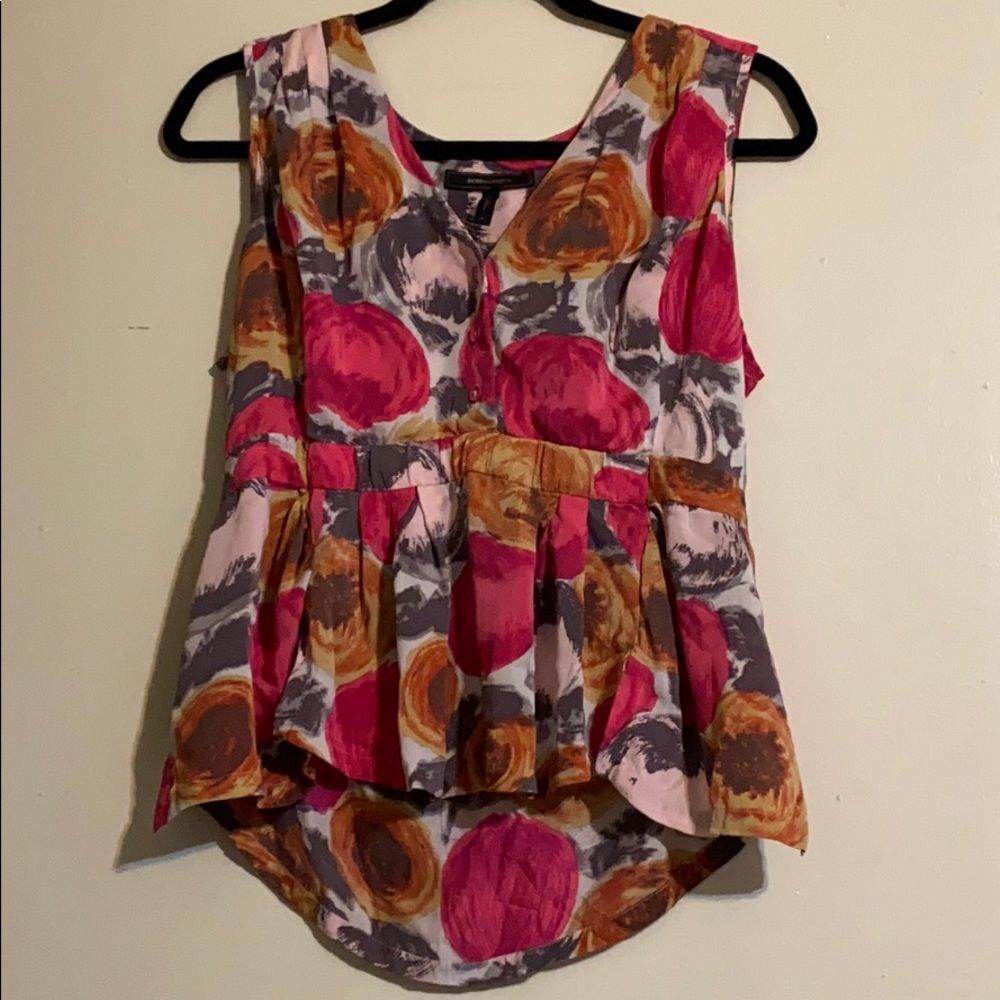BCBGMaxAzria silk floral top
